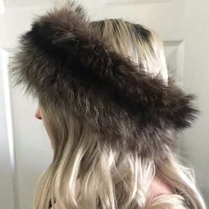 Canadian fox fur headband.
